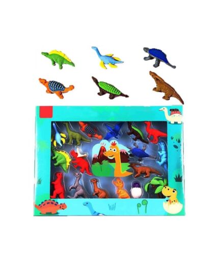 dinosaur theme eraser set