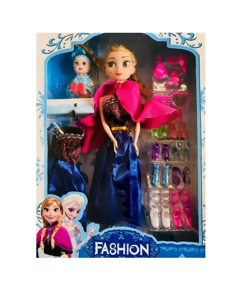 frozen elsa fashion doll set Princess Anna and Baby doll set - Image 1