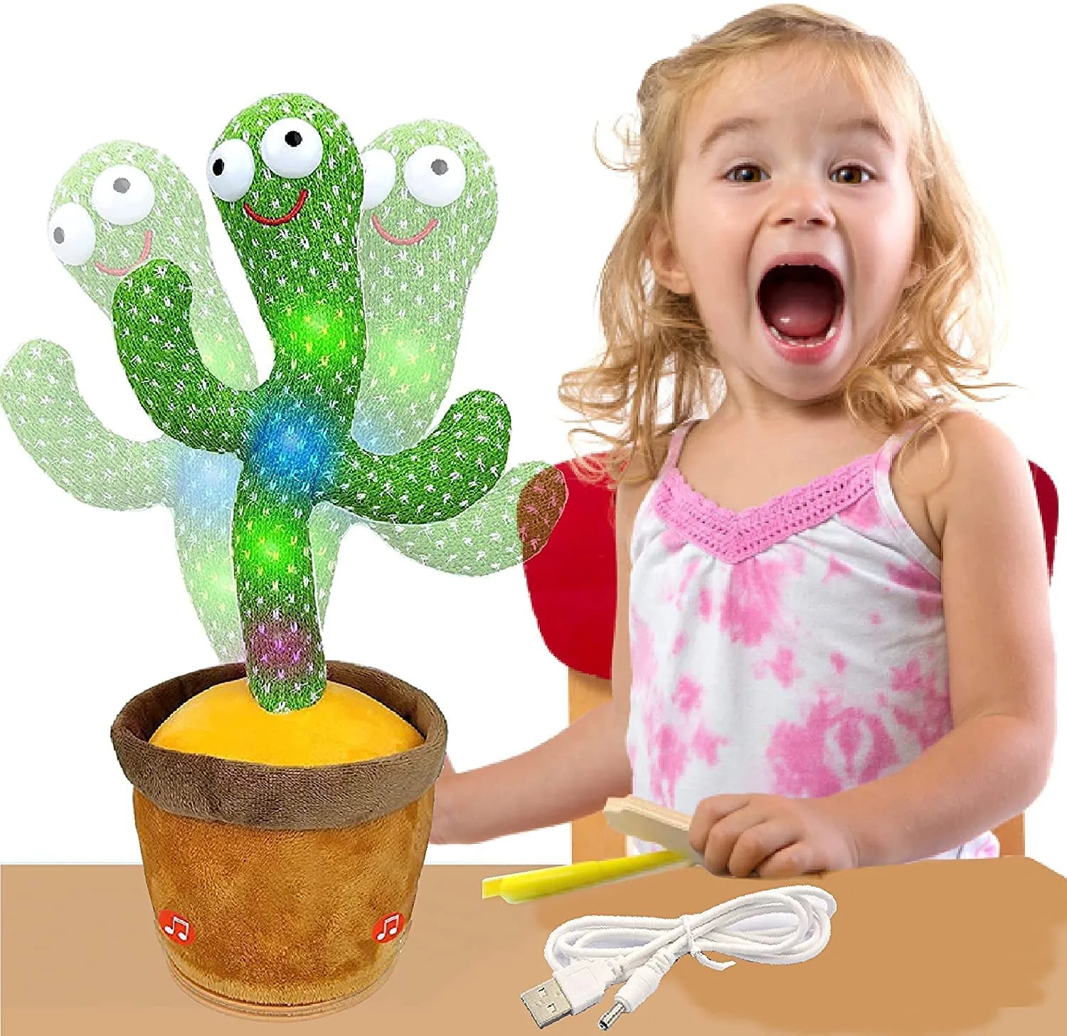 Talking Cactus – Interactive Singing & Dancing Plush Toy | Fun Repeating Toy for Kids & Babies | 120 Songs | Rechargeable - Image 7