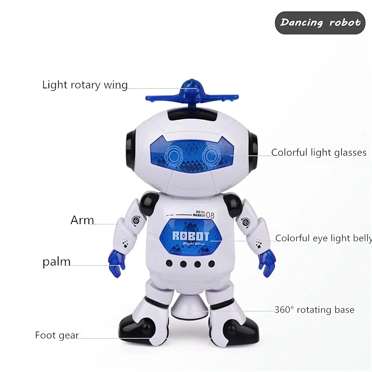 Dancing Robot Toy for Kids with Lights, Music & 360° Action - Image 5