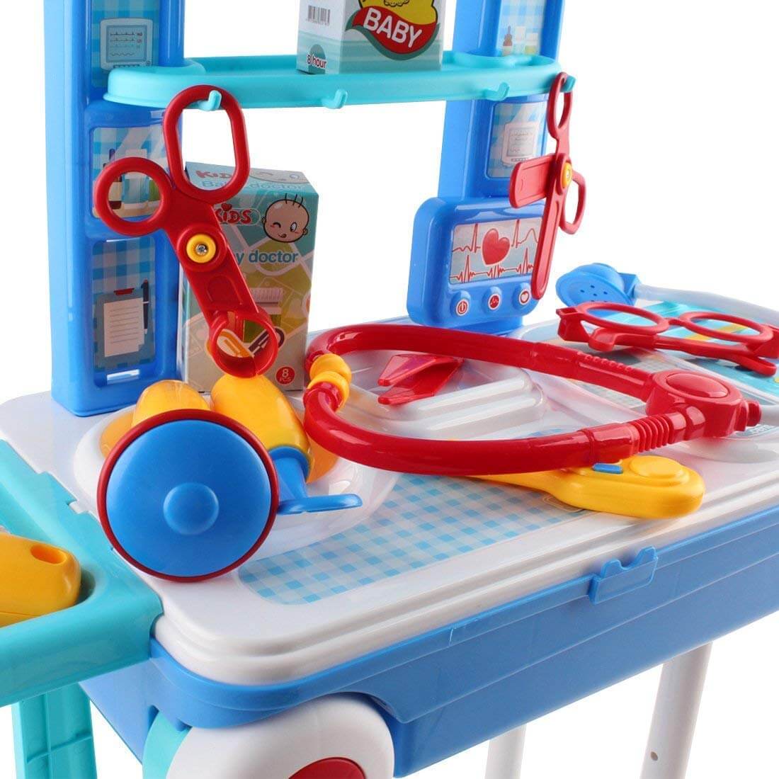 Portable Kids Doctor Nurse Medical Role Play Set Case Baby Kit Educational Toy E 