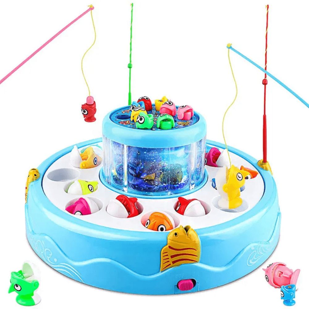 Rod and Reel Fishing Game Bath Toy Set for Kids with Fish and Fishing Pole  - Epic Kids Toys