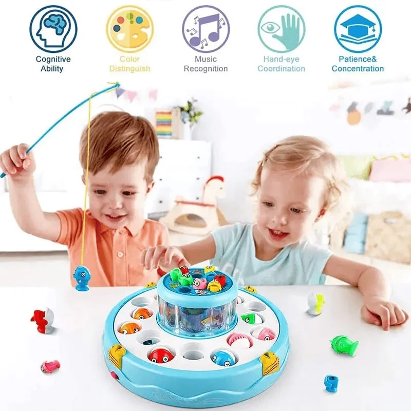 Big Size Fish Catching Toy: 26 Fish, 4 Pods With Music & Lights - Image 9