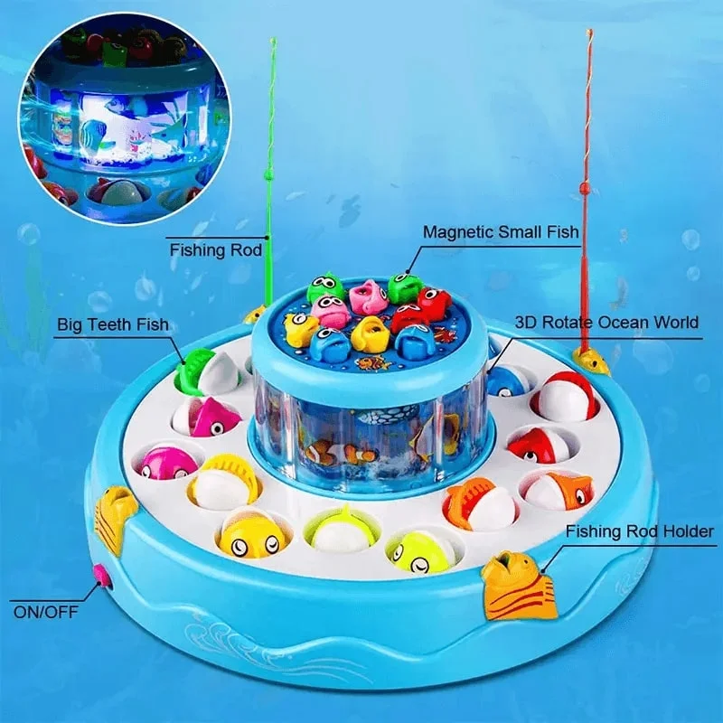 Big Size Fish Catching Toy: 26 Fish, 4 Pods With Music & Lights - Image 7