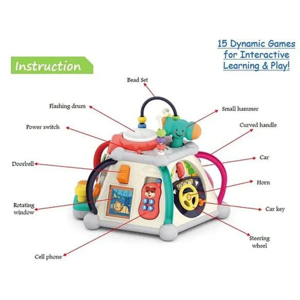 Hola 15-in-1 Discover Activity Cube: Interactive Toy for Toddlers (Age 18M+) - Image 5