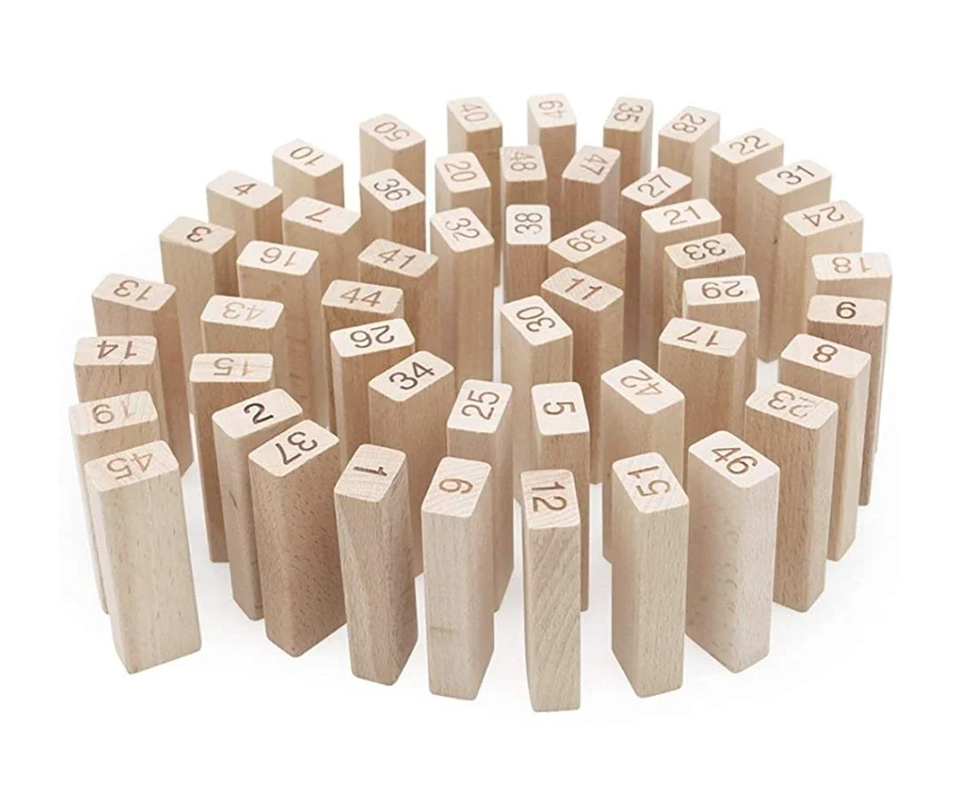 Wooden Number Jenga: Learning & Stacking Fun (54 pcs) - Image 6