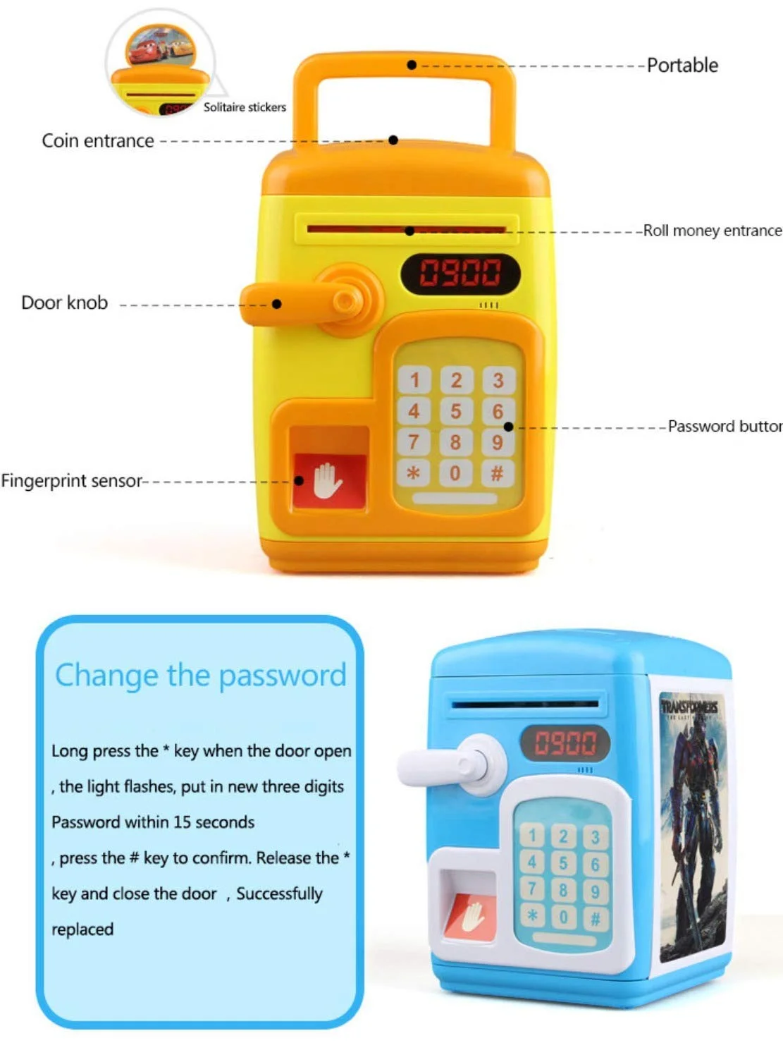 Minions Printed Smart Electronic Money Bank for Kids - Image 4