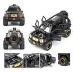 1:24 Scale Die-Cast G-Patton Big Daddy Pull Back SUV with Blinking Lights - Image 3