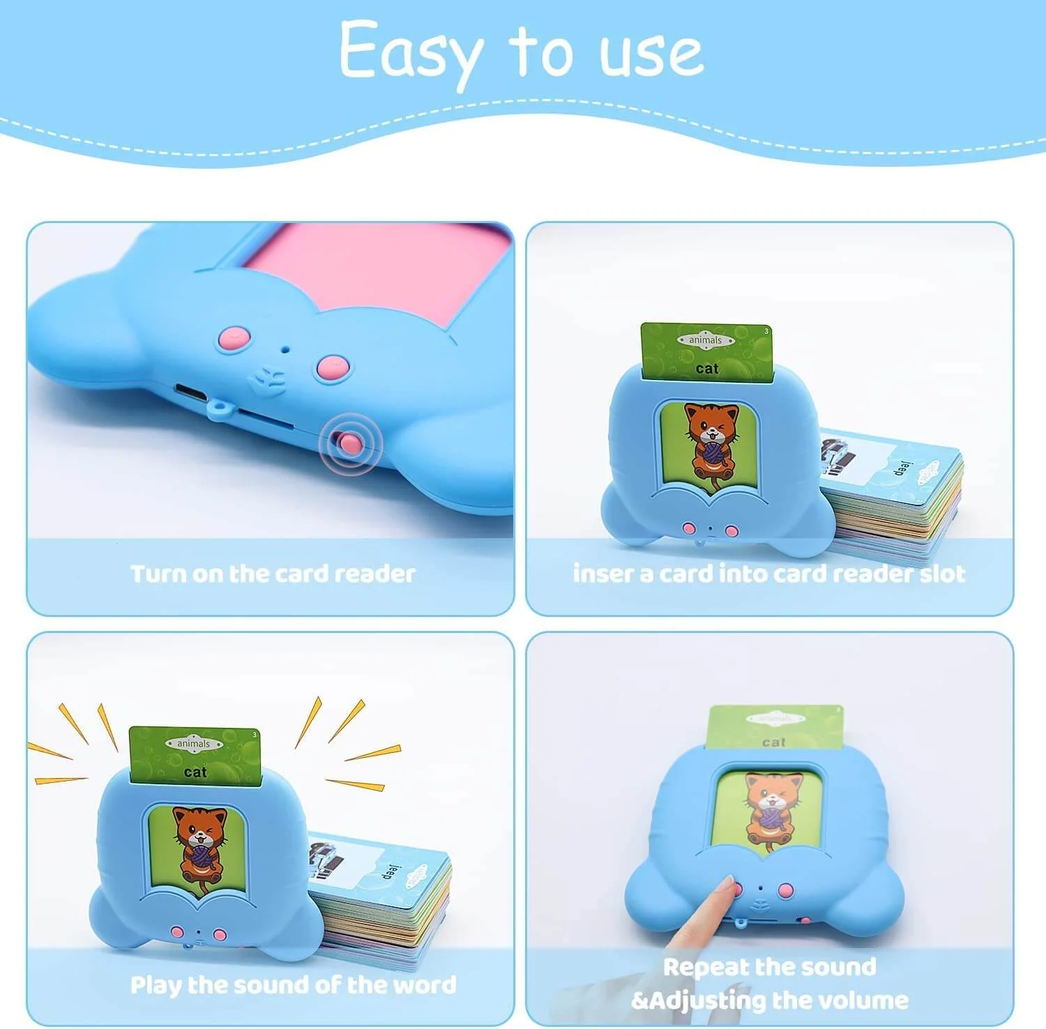 Talking Flash Cards: Learn 224 Words with Interactive Audio & Pictures! (Ages 2-6) - Image 3