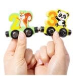 Magnetic Wooden Number Train Set for Kids | Montessori Animal Dinosaur Learning Toy - Image 2