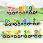 Magnetic Wooden Number Train Set for Kids | Montessori Animal Dinosaur Learning Toy - Image 7