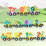 Magnetic Wooden Number Train Set for Kids | Montessori Animal Dinosaur Learning Toy - Image 7