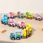 Magnetic Wooden Number Train Set for Kids | Montessori Animal Dinosaur Learning Toy - Image 6