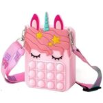 Unicorn Mini Pop It Hand Purse Bag Fidget Toys for Kids