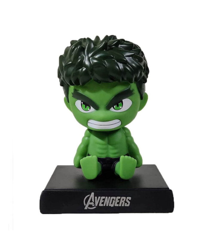action figure bobblehead with mobile holder of hulk