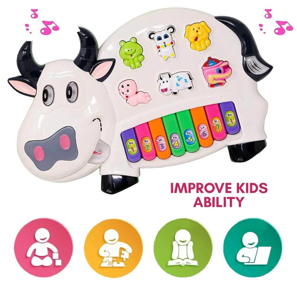 Baby Cow Musical Piano with Animal Sounds - Image 4