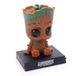 groot action figure bobblehead with mobile holder