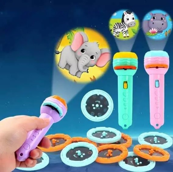Kids Projection Torch Toy | Educational Flashlight with 48 Images | Animals, Fruits, Vehicles Slides | Learning Toy | 3+ Years - Image 7