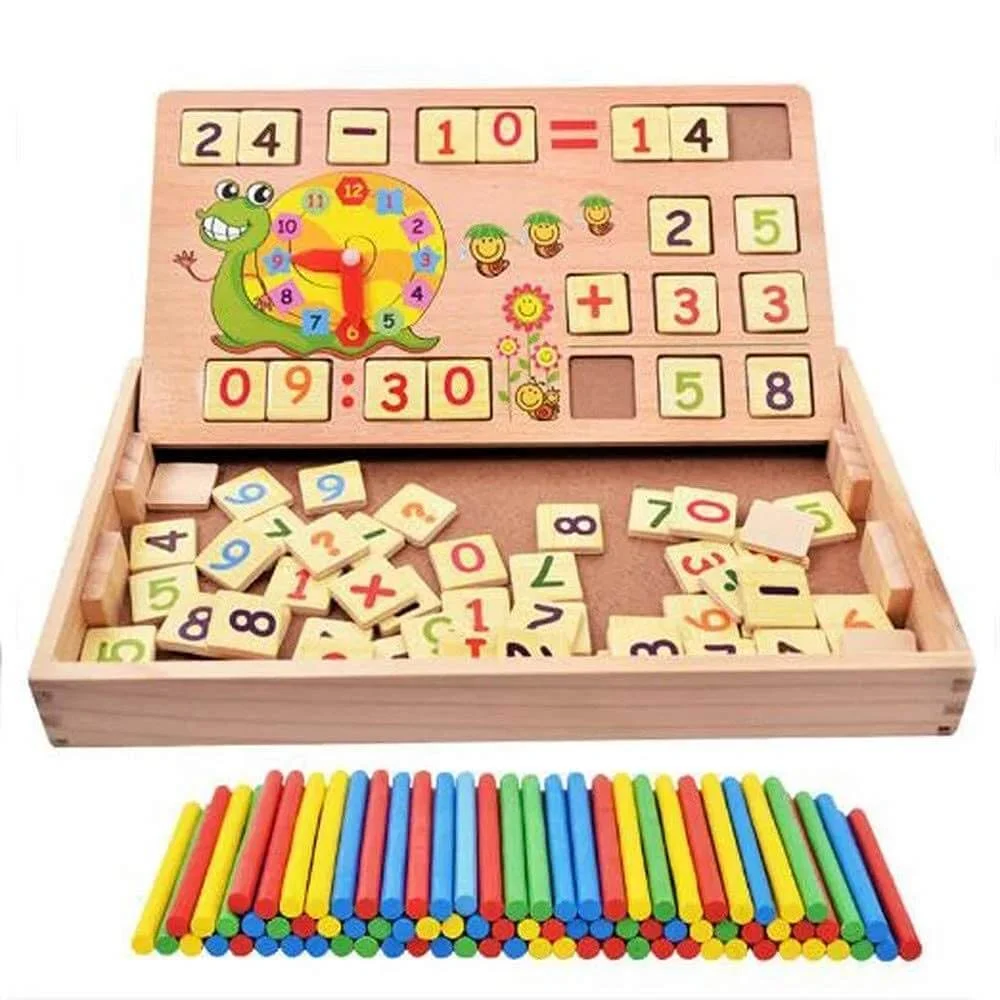 Multi-Functional Wooden Maths Box | Learning Toys - Image 3