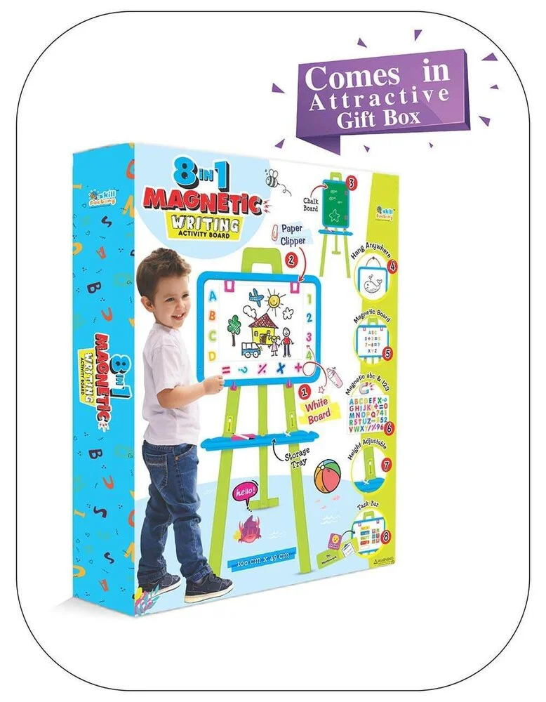 Magnetic Writing Easel Board for Kids: 8 Activities in One - Image 7
