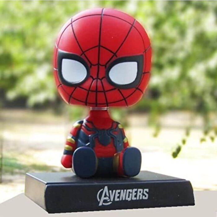 spiderman action figure bobblehead with mobile holder
