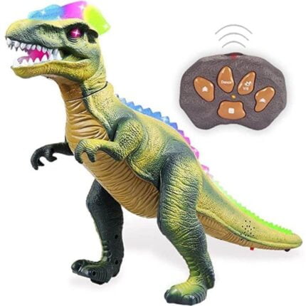 RC Dino Dragon - Infrared Walking & Roaring Dinosaur Robot with Lights & Sounds