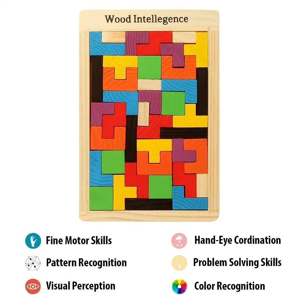 Russian Intelligence 3D Blocks Montessori Educational Toy for Kids (40 Pieces - Image 4