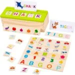 Knowledge Classification Box 80 Pieces | Numbers Shapes Animals Sorting Puzzle | Age 3+