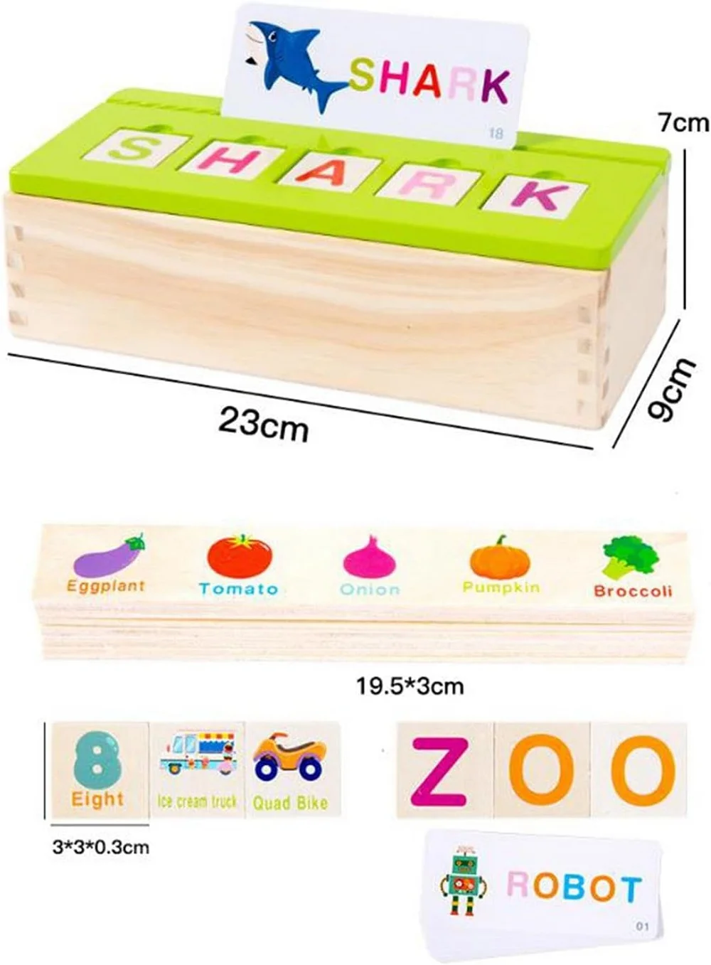 Knowledge Classification Box 80 Pieces | Numbers Shapes Animals Sorting Puzzle | Age 3+ - Image 7