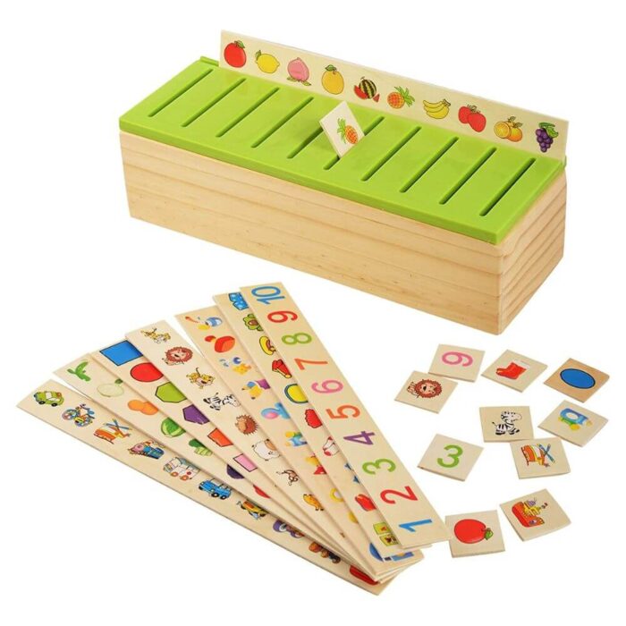 knowldge classification wooden box toy
