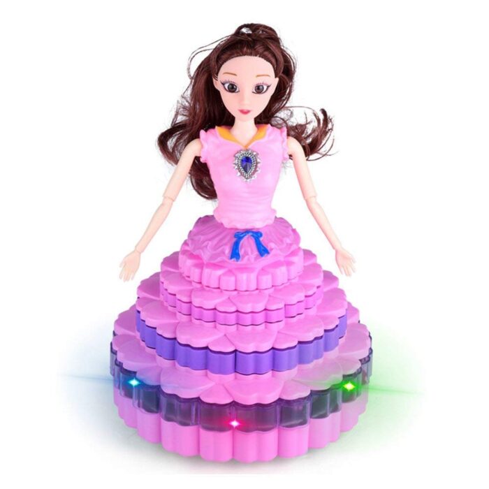 fashion princess dancing doll with 360 degree rotation and music and lighting
