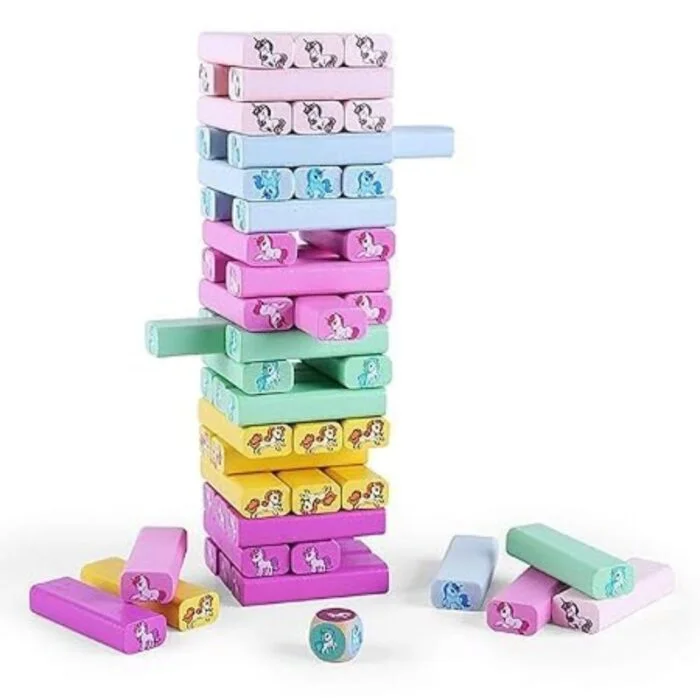 Shopbefikar Unicorn Blocks: Stacking Fun with a Magical Twist (Ages 6+)