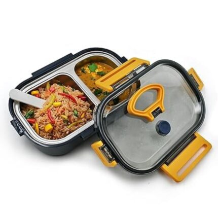 Stainless Steel Lunch Box | Detachable Liner, Leak-Proof, Steam Valve