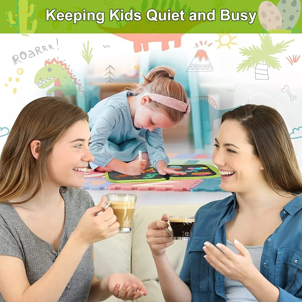 Erasable Doodle Drawing Book –  with Tracing, Markers & Wipes (Reusable Sketch Pad for Kids) - Image 6