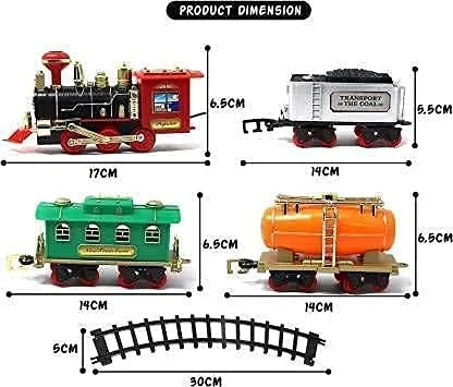Choo Choo Delight: Classical Train Toy Set with Real Smoke, Light, and Sound - Image 3