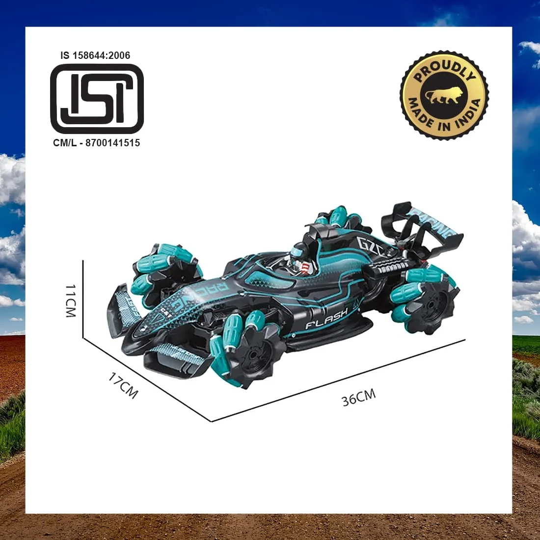 Formula 1 RC Drift Car: Hand Sensor Control, 360° Stunts, LED Lights - Image 9