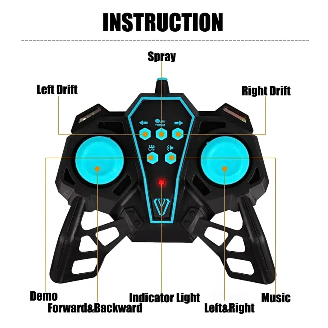 Formula 1 RC Drift Car: Hand Sensor Control, 360° Stunts, LED Lights - Image 6