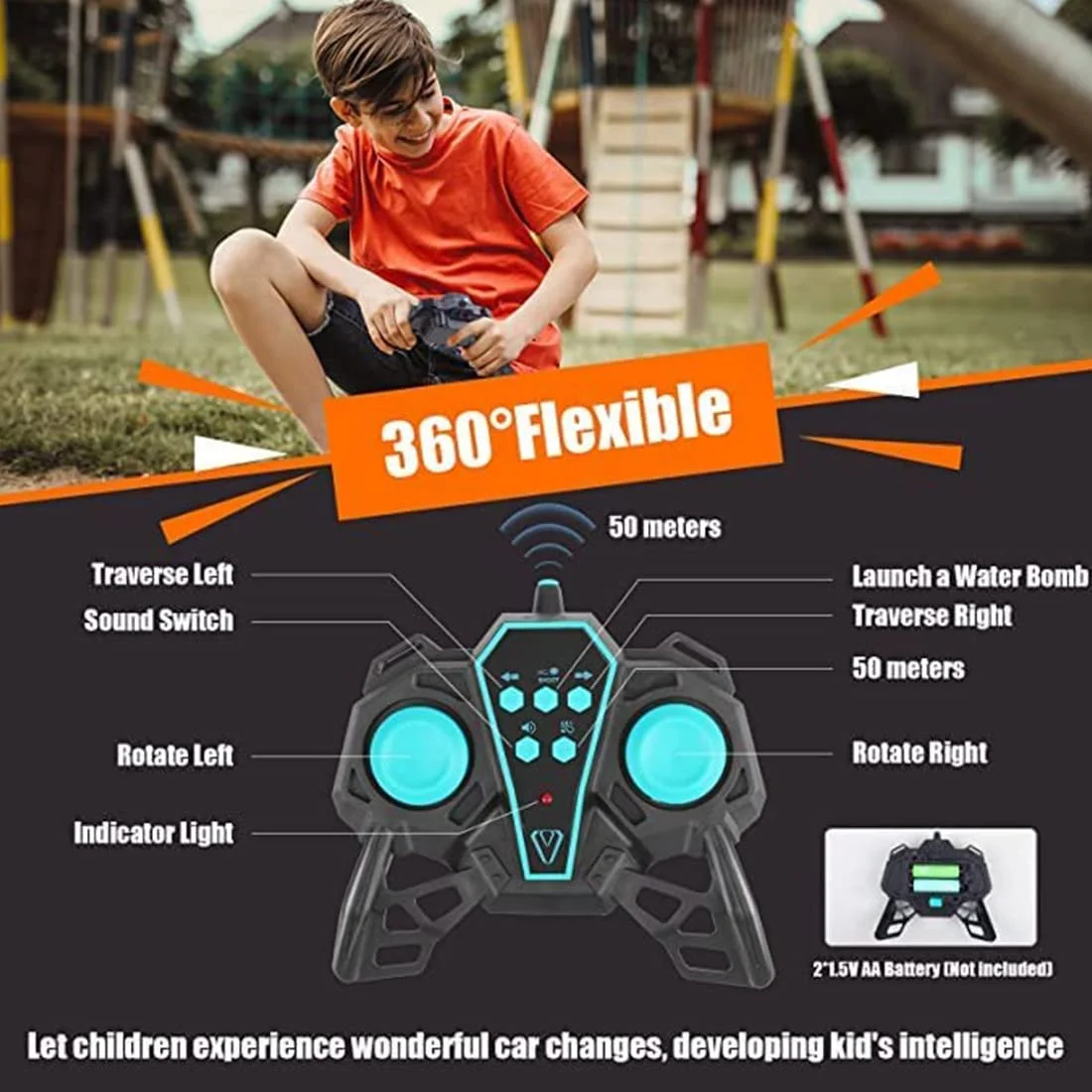 Formula 1 RC Drift Car: Hand Sensor Control, 360° Stunts, LED Lights - Image 5