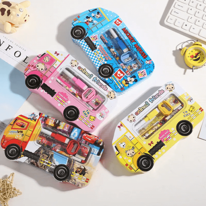 vehicle shape metal pencil box for kids best for birthday return gift shopbefikar