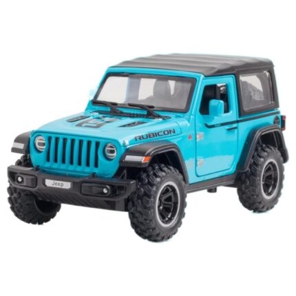 Shopbefikar 1:24 Diecast Jeep Wrangler Rubicon Toy Car (Pull Back, Sound, Lights)