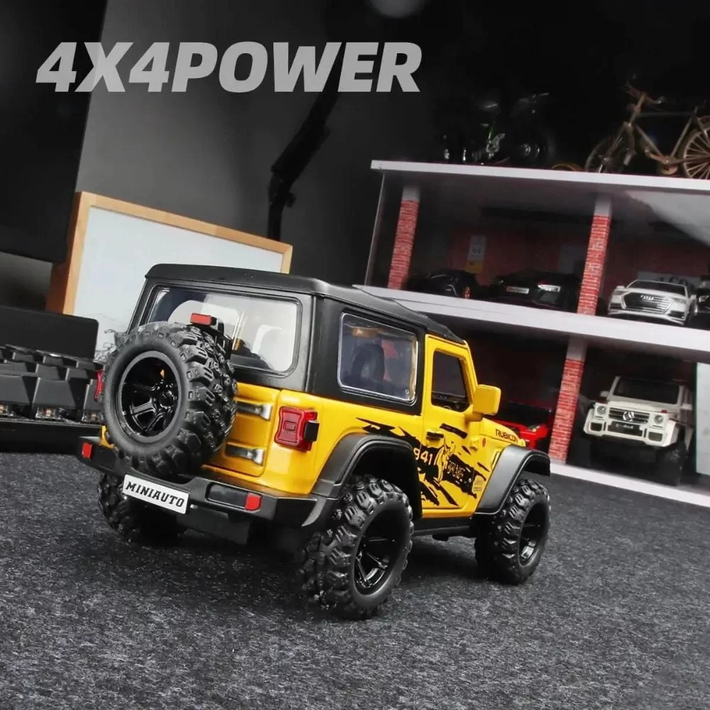 Diecast Model Car 1:24 Scale Jeep Rubicon – Open Doors, Light & Sound - Image 10