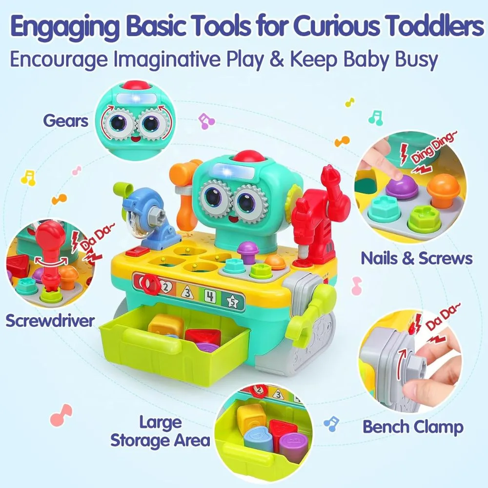 11-in-1 Robot Workbench Activity Toy for Toddlers - Image 4
