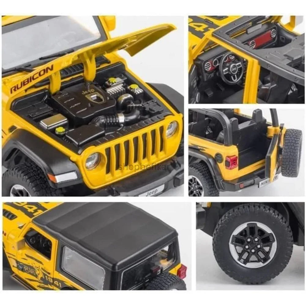Diecast Model Car 1:24 Scale Jeep Rubicon – Open Doors, Light & Sound - Image 5