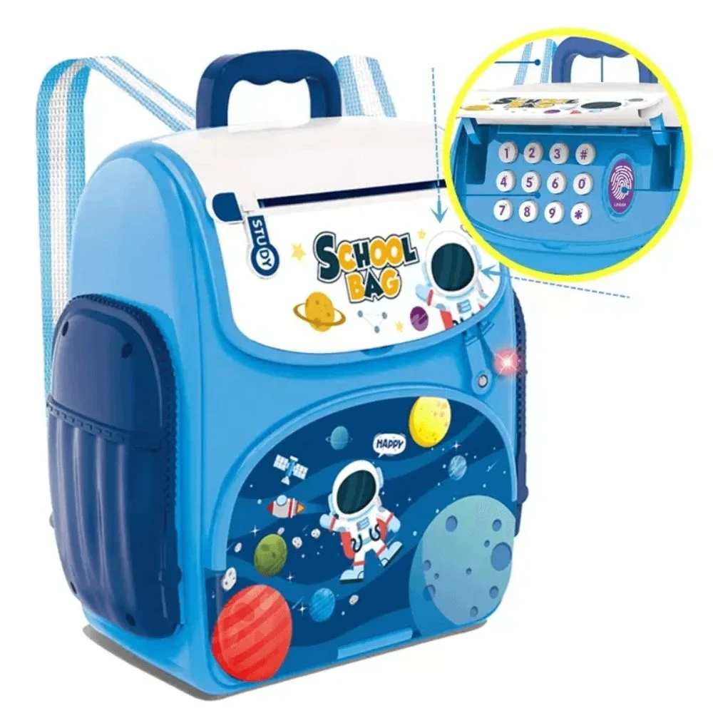 kids atm school bag piggy bank electronic piggy bank
