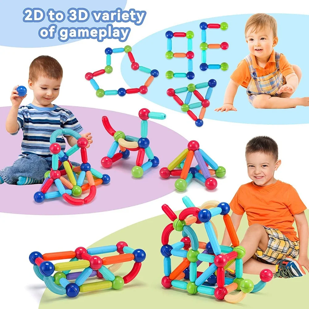 Magnetic Sticks Building Blocks for Kids | Ages 3+ | STEM Toys - Image 2