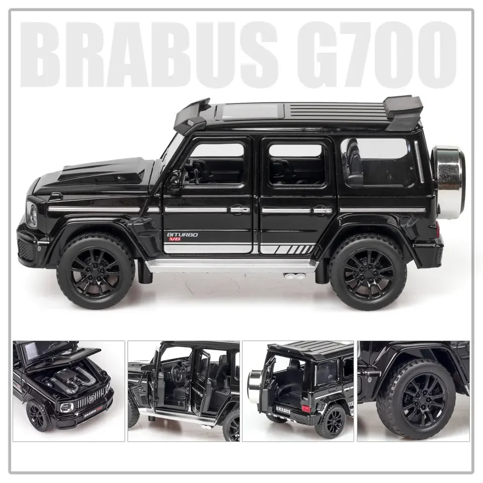 1:32 Diecast Brabus G700 Sports Car - Sound, Light, & Pull-Back Action - Image 7