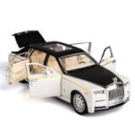 Die-Cast Rolls-Royce Phantom: Detailed Model with Lights, Sounds, and Pull-Back