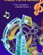 120 Pcs 3D Magnetic Construction Light Blocks Track with Ferris Wheel | Marble Run STEM Toy | Age 3+ - Image 5