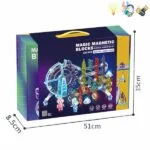 120 Pcs 3D Magnetic Construction Light Blocks Track with Ferris Wheel | Marble Run STEM Toy | Age 3+ - Image 7