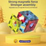 120 Pcs 3D Magnetic Construction Light Blocks Track with Ferris Wheel | Marble Run STEM Toy | Age 3+ - Image 9